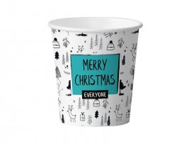 Kubek papierowy 300ml Merry Christmas (50szt)